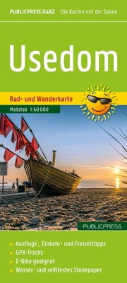 Abbildung von: Usedom, Rad- und Wanderkarte 1:60.000, Publicpress - Freytag-Berndt und ARTARIA