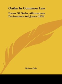 Abbildung von: Oaths in Common Law - Kessinger Publishing