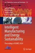 Cover: Intelligent Manufacturing and Energy Sustainability - Springer