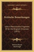 Cover: Kritische Bemerkungen - Kessinger Publishing