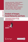 Cover: Analysis of Images, Social Networks and Texts - Springer