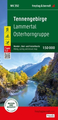 Abbildung von: Tennengebirge, Wander-, Rad- und Freizeitkarte 1:50.000, freytag & berndt, WK 392 - Freytag-Berndt und ARTARIA