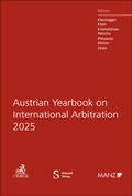 Cover: Austrian Yearbook on International Arbitration 2025 - C.H.BECK
