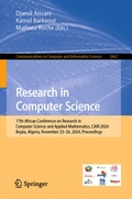 Cover: Research in Computer Science - Springer