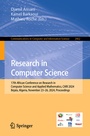 Cover: Research in Computer Science - Springer