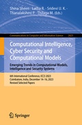 Cover: Computational Intelligence, Cyber Security and Computational Models. Emerging Trends in Computational Models, Intelligence and Security Systems - Springer