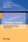 Cover: Ubiquitous Security - Springer