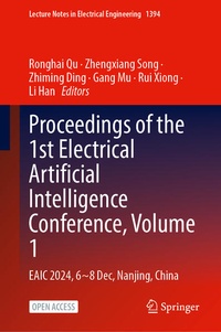 Enlarge image Cover: Proceedings of the 1st Electrical Artificial Intelligence Conference, Volume 1 - Springer Nature Switzerland AG
