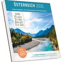 Abbildung von: 1000 Places to See Before You Die - Österreich Postkartenkalender 2026 | Tischkalender zum Aufstellen 17,5 × 17,5 cm | 53 Wochenmotive & Postkartenfunktion - Neumann