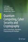 Cover: Quantum Computing, Cyber Security and Cryptography - Springer Nature Switzerland AG