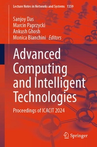 Enlarge image Cover: Advanced Computing and Intelligent Technologies - Springer Nature Switzerland AG