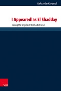Cover: I Appeared as El Shadday - Vandenhoeck & Ruprecht