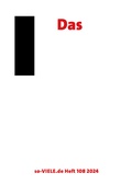 Cover: so viele Heft 108 2024 - icon Verlag Hubert Kretschmer