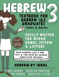 Enlarge image Cover: Hebrew 3 Textbook - Hebrew by Inbal, LLC