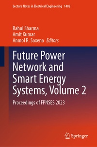 Enlarge image Cover: Future Power Network and Smart Energy Systems, Volume 2 - Springer Nature Switzerland AG