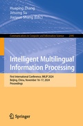 Cover: Intelligent Multilingual Information Processing - Springer