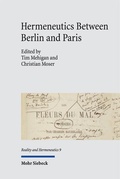 Cover: Hermeneutics Between Berlin and Paris - Mohr Siebeck