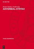 Cover: Adverbial-Syntax - De Gruyter
