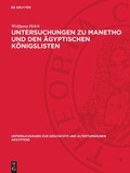 Cover: Untersuchungen zu Manetho und den &auml;gyptischen K&ouml;nigslisten - De Gruyter