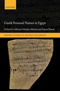 Cover: Greek Personal Names in Egypt - Oxford University Press
