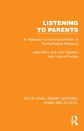 Cover: Listening to Parents - Routledge
