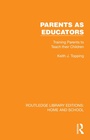 Cover: Parents as Educators - Routledge