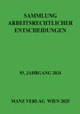Cover: Sammlung arbeitsrechtlicher Entscheidungen - Manz