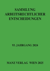 Abbildung von: Sammlung arbeitsrechtlicher Entscheidungen - Manz