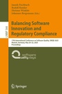 Cover: Balancing Software Innovation and Regulatory Compliance - Springer