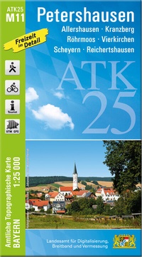 Abbildung von: ATK25-M11 Petershausen (Amtliche Topographische Karte 1:25000) - Landesamt für Digitalisierung, Breitband und Vermessung, Bayern