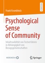 Cover: Psychological Sense of Community - Springer