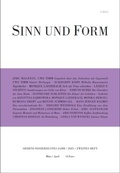 Cover: Sinn und Form 2/2025 - SINN und FORM