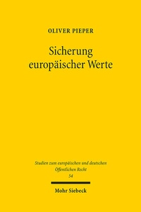 Abbildung von: Sicherung europäischer Werte - Mohr Siebeck