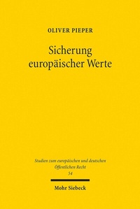 Abbildung von: Sicherung europäischer Werte - Mohr Siebeck