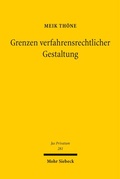 Abbildung von: Grenzen verfahrensrechtlicher Gestaltung - Mohr Siebeck