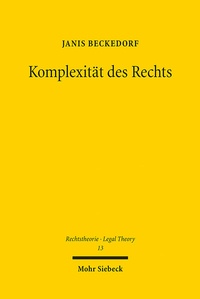 Abbildung von: Komplexität des Rechts - Mohr Siebeck