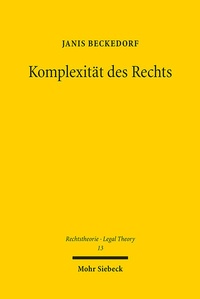 Bild vergrößern Bild: Komplexität des Rechts - Mohr Siebeck