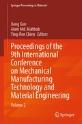 Cover: Proceedings of the 9th International Conference on Mechanical Manufacturing Technology and Material Engineering - Springer
