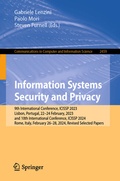 Cover: Information Systems Security and Privacy - Springer