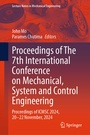 Cover: Proceedings of The 7th International Conference on Mechanical, System and Control Engineering - Springer