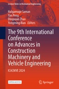 Cover: The 9th International Conference on Advances in Construction Machinery and Vehicle Engineering - Springer Nature Switzerland AG