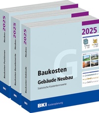 Abbildung von: BKI Baukosten Gebäude + Positionen + Bauelemente Neubau 2025 - Kombi Teil 1-3 - Rudolf Müller Verlag