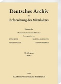 Cover: Deutsches Archiv f&uuml;r Erforschung des Mittelalters 80 (2024) 2 - Harrassowitz Verlag