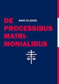 Abbildung von: De Processibus Matrimonialibus Band 32 (2025) - BoD - Books on Demand