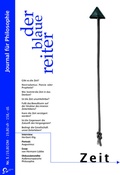 Cover: Der Blaue Reiter. Journal f&uuml;r Philosophie / Zeit - der blaue reiter Verlag f&uuml;r Philosophie