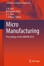 Cover: Micro Manufacturing - Springer Nature Switzerland AG