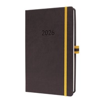 Abbildung von: SIGEL L2607 Wochenkalender Linescape 2026, ca. A5, , dunkelgrau, gelb - Sigel GmbH