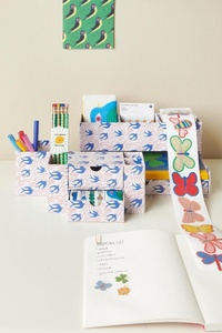 Abbildung von: Office Box Midsommar Magic, Schwalben FSC Recycled, 26,5x12,5x15 cm, 3mm Materialstärke - Rico Design GmbH & Co.KG