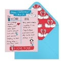 Cover: 6-Pack Em & Friends Julia Rothman Anniversary More/Less Greeting Cards - Em & Friends