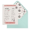 Cover: 6-Pack Em & Friends Julia Rothman Birthday More/Less Greeting Cards - Em & Friends